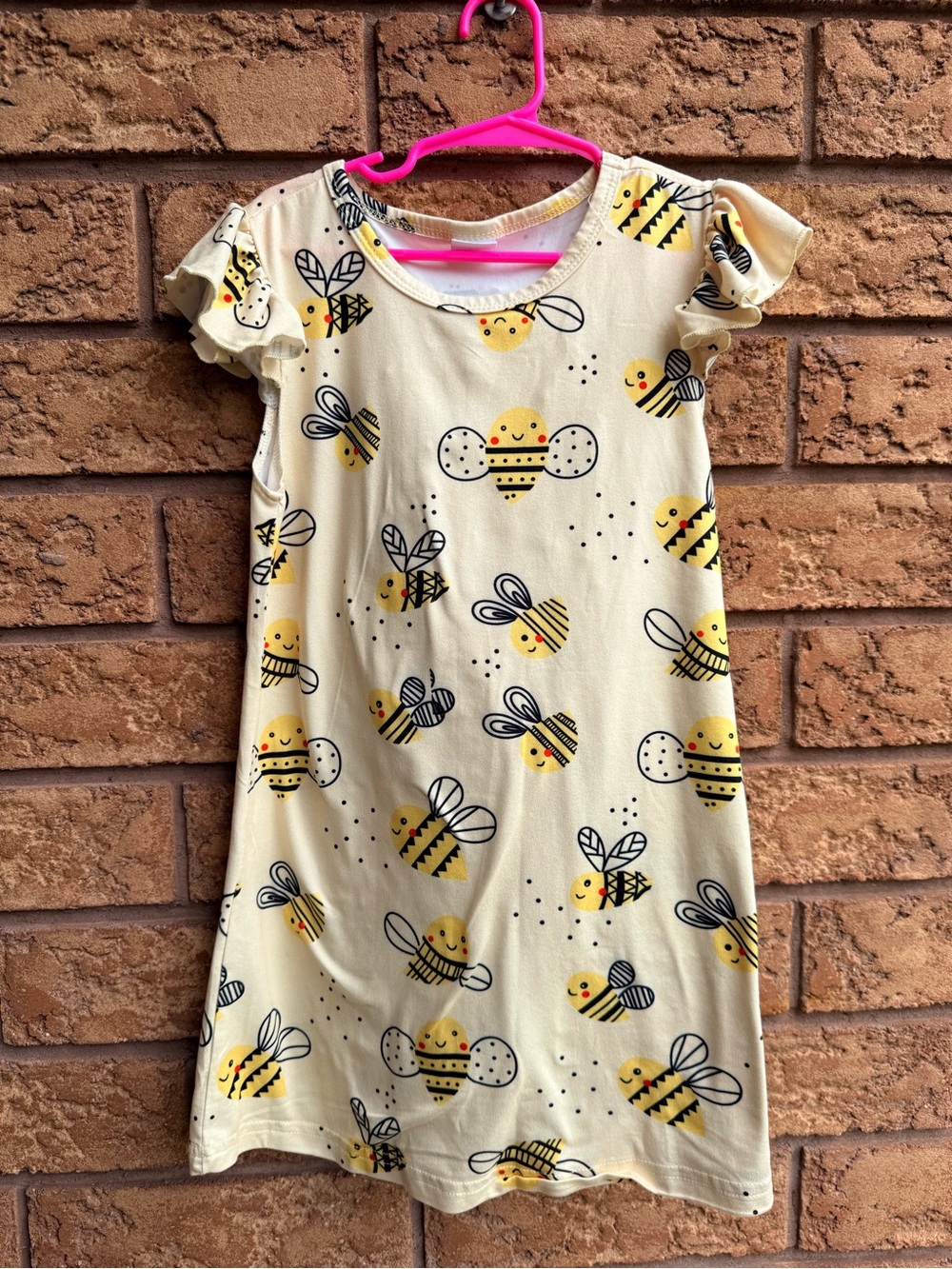 4/$25 • Sweet Honeybee Ruffle Panel Casual Play Dress